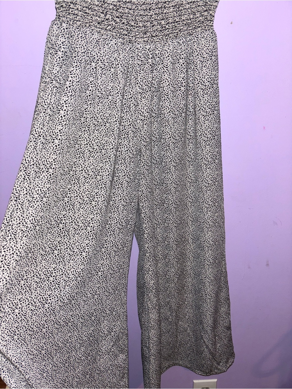 Sienna Sky Black & White Wide-Leg Printed Pants
